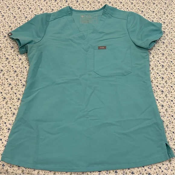 Figs XXS Catarina shirt, XXS petite Zamora Joggers Neon Blue Set - Picture 2 of 10